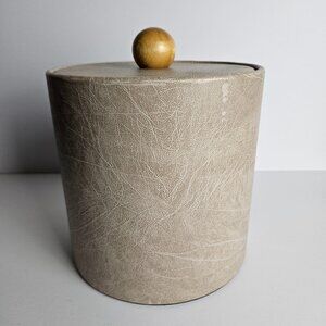Vintage HAPCO 3qt Leatherette Ice Bucket MCM Barware Retro Entertaining Accent